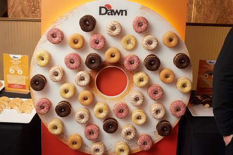 The Dawn Foods doughnut wall served up five types of sweet treats